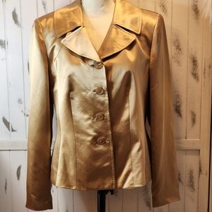 Kate Hill 100% Gold Silk Jacket